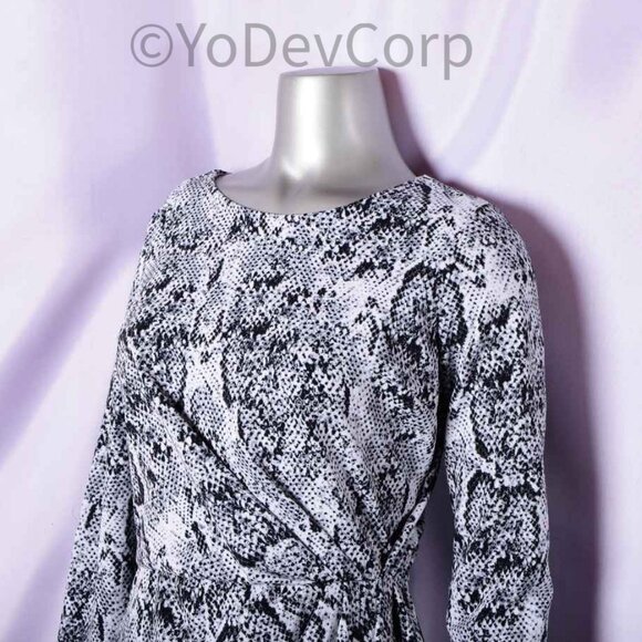 Julia Jordan Asymmetrical Snake Print Midi Dress – Size 4 - Picture 4 of 8